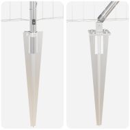 Ограда с пост Сребрист 1,6 x 10 m Стомана