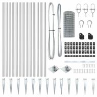 Ограда с пост Сребрист 0,4 x 50 м Стомана