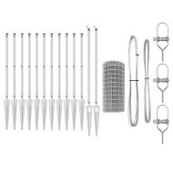 Ограда с пост Сребрист 0,4 x 50 м Стомана