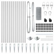 Ограда с пост Сребрист 0,8 x 10 m Стомана