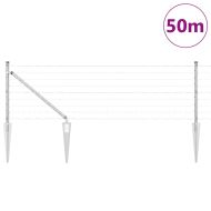 Ограда с пост Сребрист 0,4 x 50 м Стомана