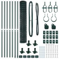 Ограда с пост Зелен 1,4 x 10 m Стомана и PVC