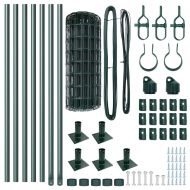 Ограда с пост Зелен 0,6 x 10 м Стомана и PVC