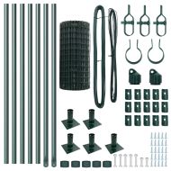 Ограда с пост Зелен 0,4 x 10 м Стомана и PVC