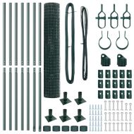 Ограда с пост Зелен 1,6 x 10 m Стомана и PVC