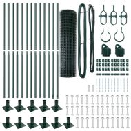 Ограда с пост Зелен 1 x 25 m Стомана и PVC