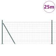 Ограда с пост Зелен 1 x 25 m Стомана и PVC