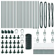 Ограда с пост Зелен 0,4 x 50 м Стомана и PVC