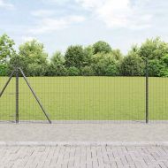 Ограда с пост Сив 1 x 10 m Стомана и PVC