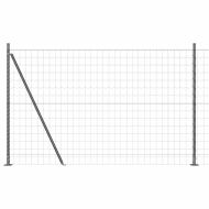 Ограда с пост Сив 1,6 x 10 m Стомана и PVC