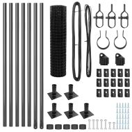 Ограда с пост Сив 0,4 x 10 м Стомана и PVC