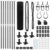 Ограда с пост Сив 0,8 x 10 m Стомана