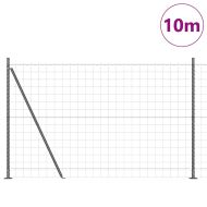 Ограда с пост Сив 1,4 x 10 m Стомана и PVC