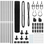 Ограда с пост Сив 1,5 x 10 m Стомана