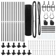 Ограда с пост Сив 0,8 x 25 m Стомана