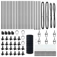 Ограда с пост Сив 0,4 x 50 м Стомана и PVC