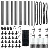 Ограда с пост Сив 0,4 x 50 м Стомана и PVC