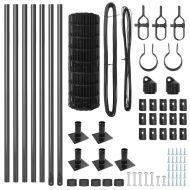 Ограда с пост Сив 0,6 x 10 м Стомана и PVC