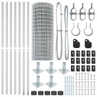 Ограда с пост Сребрист 1,4 x 10 m Стомана