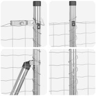 Ограда с пост Сребрист 1,4 x 10 m Стомана