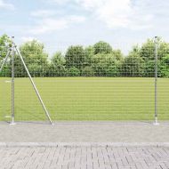 Ограда с пост Сребрист 1,5 x 10 m Стомана