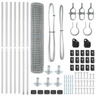 Ограда с пост Сребрист 1,5 x 10 m Стомана