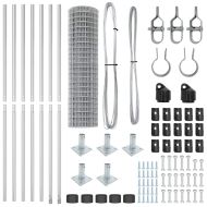 Ограда с пост Сребрист 0,8 x 25 m Стомана