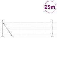 Ограда с пост Сребрист 0,4 x 25 м Стомана