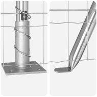 Ограда с пост Сребрист 1,2 x 25 m Стомана