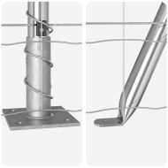 Ограда с пост Сребрист 0,4 x 50 м Стомана