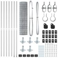 Ограда с пост Сребрист 1 x 10 m Стомана