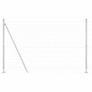 Ограда с пост Сребрист 1,4 x 10 m Стомана