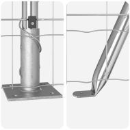 Ограда с пост Сребрист 1,2 x 25 m Стомана