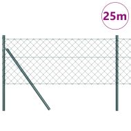 Стълб за ограда. Зелен 25 x 0,6 м (60 x 60 мм мрежа)