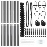 Стълб за ограда. Сив 25 x 1,6 м (60 x 60 мм мрежа)