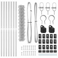 Стълб за ограда. Сребрист 10 x 1 м (мрежа 40 x 40 мм) Стомана