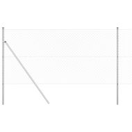 Стълб за ограда. Сребрист 10 x 1,2 м (мрежа 40 x 40 мм) Стомана