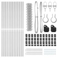 Стълб за ограда. Сребрист 25 x 1,2 м (мрежа 60 x 60 мм) Стомана