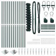 Стълб за ограда. Зелен 1 x 25 м (60 x 60 мм мрежа) Стомана