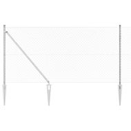 Стълб за ограда. Сребрист 10 x 1,4 м (мрежа 40 x 40 мм) Стомана