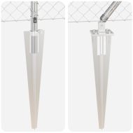 Стълб за ограда. Сребрист 10 x 1,4 м (мрежа 40 x 40 мм) Стомана