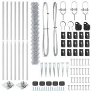 Стълб за ограда. Сребрист 10 x 1,5 м (мрежа 40 x 40 мм) Стомана