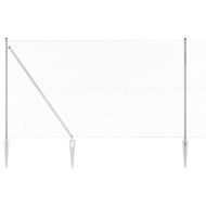 Стълб за ограда. Сребрист 10 x 1,6 м (мрежа 40 x 40 мм) Стомана