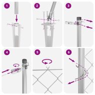 Стълб за ограда. Сребрист