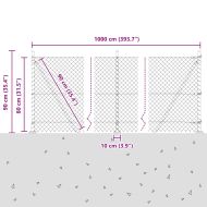 Стълб за ограда. Зелен 10 x 0,8 м (мрежа 40 x 40 мм)