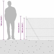 Стълб за ограда. Зелен 10 x 1 м (мрежа 40 x 40 мм)