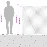 Оградна мрежа за открито с бетонна основа 10 x 1,5 m Зелено