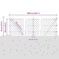 Заварена мрежа от тел с бетонен основание 10 x 0,6 м (Ш x В)