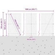Заварена мрежа от тел с бетонен основание 10 x 1,4 м (Ш x В)