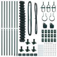 Стълб за ограда. Зелен 10 x 1,6 м (60 x 60 мм мрежа)